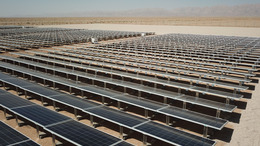 Solar panels in the African sun
